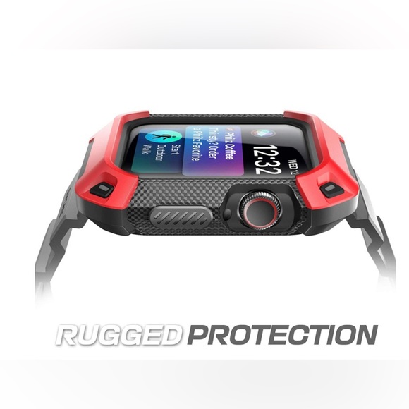 Rugged Protective Case w/Strap Bands Apple Watch Series 8/7/6/SE/5/4 [45/44mm] - Picture 3 of 5